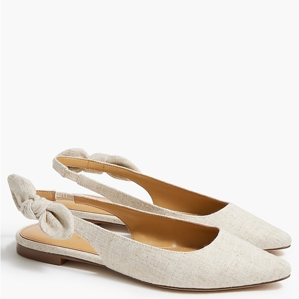 J Crew Bow-back flats BQ432